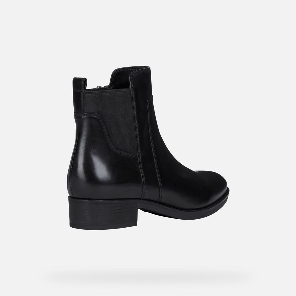 Geox Ankle Boots Black Felicity - Geox Womens Shoes - AHBWNE082